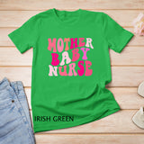 Retro Groovy Mother Baby Nurse Squad Happy Valentines Day T-Shirt