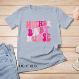 Retro Groovy Mother Baby Nurse Squad Happy Valentines Day T-Shirt