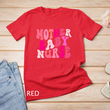 Retro Groovy Mother Baby Nurse Squad Happy Valentines Day T-Shirt