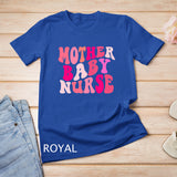 Retro Groovy Mother Baby Nurse Squad Happy Valentines Day T-Shirt