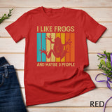 Retro Vintage I Like Frogs and Maybe 3 People Frog Lover T-Shirt