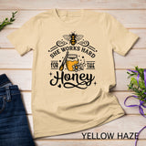 She work hard for the honey white - bee halloween costume T-Shirt