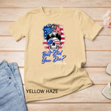 Skull Lady But Did You Die Mom Life Mother Day American Flag T-Shirt