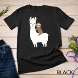 Sloth riding llama Funny T-shirt