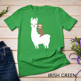 Sloth riding llama Funny T-shirt