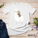 Sloth riding llama Funny T-shirt