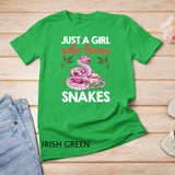 Snake Lover Art For Girls Ball Python Coral Reptile T-Shirt