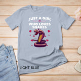 Snake Lover Art For Women Girls Ball Python Coral Reptile T-Shirt