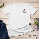 Sock Monkey in Seated Lotus Yoga Pose Pocket Funny Mindfulness Gift T-Shirt