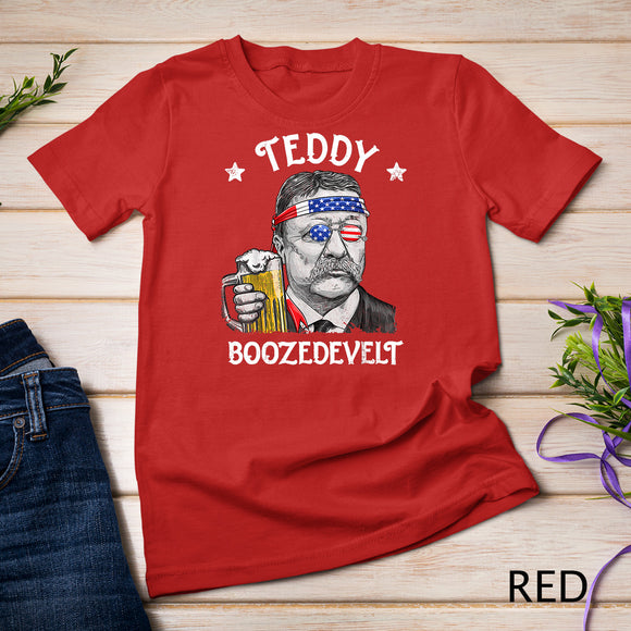 Teddy Boozedevelt Theodore Roosevelt 4th of July Drinking T-Shirt