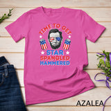 Time To Get Star Spangled Hammered 4th Of July Men Lincoln T-Shirt