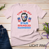 Time To Get Star Spangled Hammered 4th Of July Men Lincoln T-Shirt