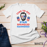 Time To Get Star Spangled Hammered 4th Of July Men Lincoln T-Shirt