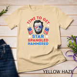 Time To Get Star Spangled Hammered 4th Of July Men Lincoln T-Shirt