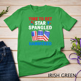 Time To Get Star Spangled Hammered Beer USA Flag 4th Of July T-Shirt