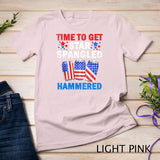 Time To Get Star Spangled Hammered Beer USA Flag 4th Of July T-Shirt