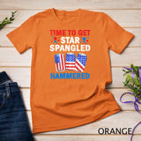 Time To Get Star Spangled Hammered Beer USA Flag 4th Of July T-Shirt