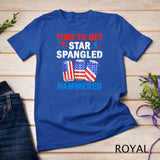 Time To Get Star Spangled Hammered Beer USA Flag 4th Of July T-Shirt