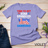 Time To Get Star Spangled Hammered Beer USA Flag 4th Of July T-Shirt