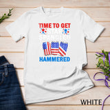 Time To Get Star Spangled Hammered Beer USA Flag 4th Of July T-Shirt