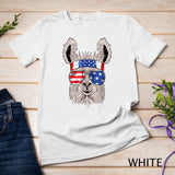 USA Patriotic Llama Shirt - July 4th T-shirt - Alpaca
