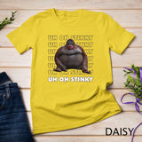 Uh Oh Stinky Poop Meme Funny Monkey T-Shirt