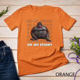 Uh Oh Stinky Poop Meme Funny Monkey T-Shirt