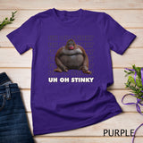 Uh Oh Stinky Poop Meme Funny Monkey T-Shirt