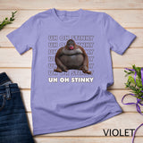 Uh Oh Stinky Poop Meme Funny Monkey T-Shirt