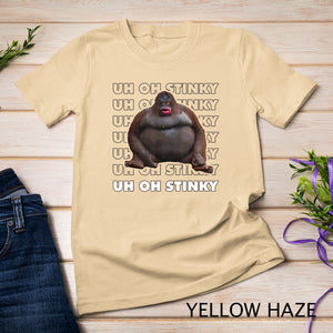 Uh Oh Stinky Poop Meme Funny Monkey T-Shirt