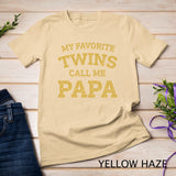 Vintage My Favorite Twins Call Me Papa - Grandpa of Twins Premium T-Shirt
