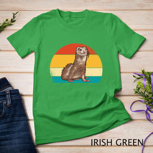 Vintage Sunset Ferret - I Love My Ferret Pullover Hoodie T-Shirt