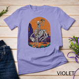 Western Country Cowgirl Cowboy Skeleton Halloween Spooky Sweatshirt T-shirt