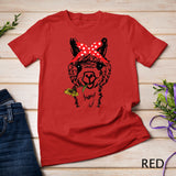 Women's Llama Bandana - Alpaca Llama Animal Graphics Funny T-Shirt