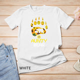 Womens Aunty Bear Paw Sunflower Floral Mother Day Aunt Auntie Women T-Shirt