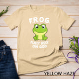 Womens Cute Frog Fully Rely On God Christian Frog T-Shirt