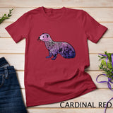 Womens Floral Ferret Aesthetics Flowers T-Shirt