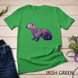 Womens Floral Ferret Aesthetics Flowers T-Shirt