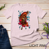 Womens Golden Bell and Lotus Flower Koi Fish Tees