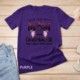 Womens I Have Two Titles Mom & Chiropractor Floral Mothers Day T-Shirt