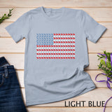 Womens USA Flag 4th of July Draft Horse V-Neck T-Shirt