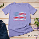 Womens USA Flag 4th of July Draft Horse V-Neck T-Shirt
