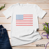 Womens USA Flag 4th of July Draft Horse V-Neck T-Shirt