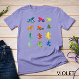 Dart Frogs Identification Chart for Frog Lovers T-Shirt