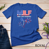 MILF Man I Love Fireworks Funny American Patriotic July 4th T-Shirt Grey