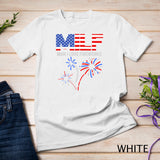 MILF Man I Love Fireworks Funny American Patriotic July 4th T-Shirt Grey