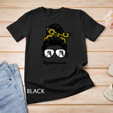 Nubians Goat Mama Messy Hair Bun Sunflower Mother Day 2023 T-Shirt