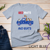 Red White and Goats 4th of July T-Shirt