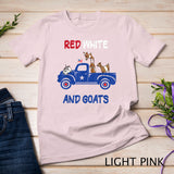 Red White and Goats 4th of July T-Shirt