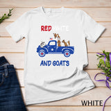 Red White and Goats 4th of July T-Shirt